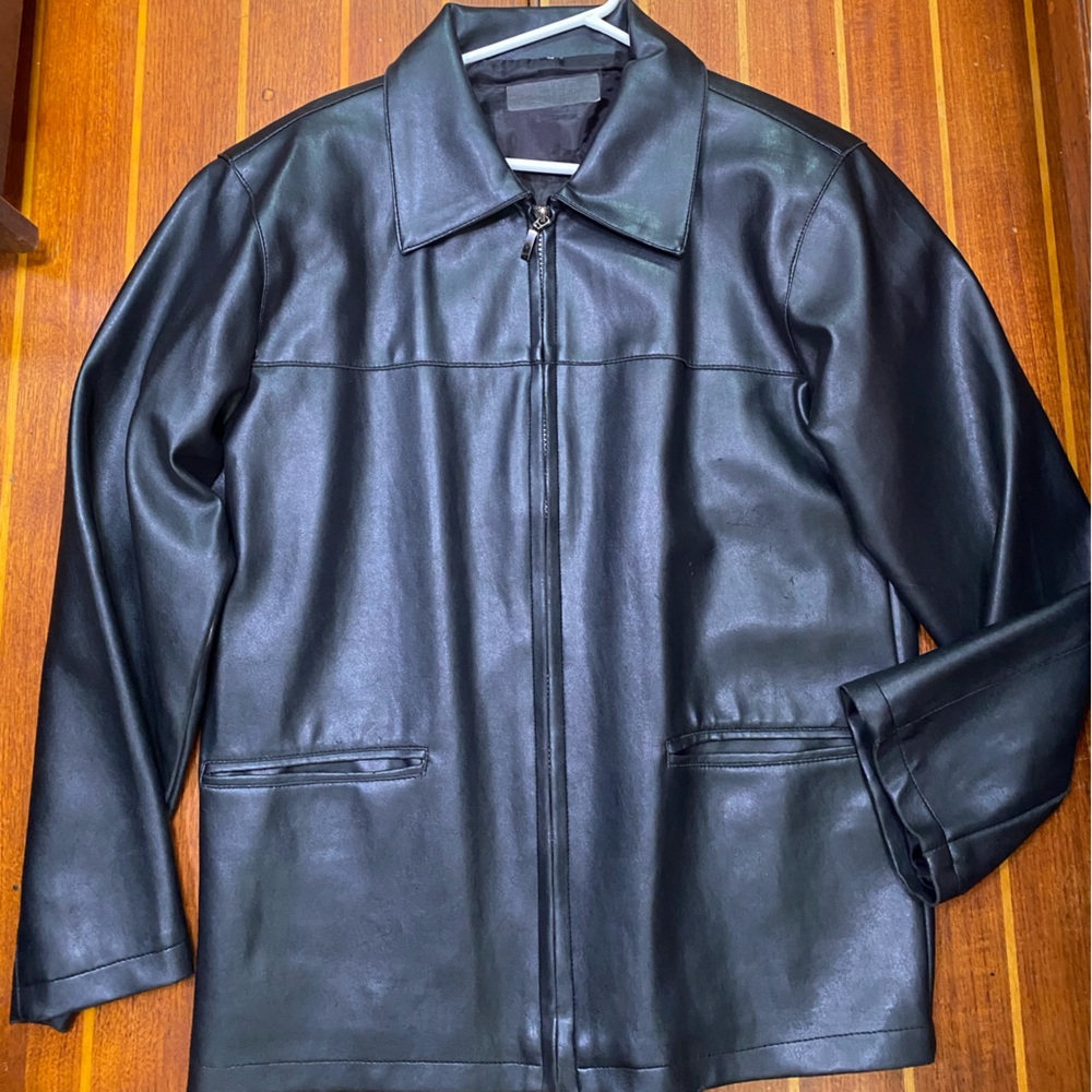 Faux Leather full zip jacket Vintage